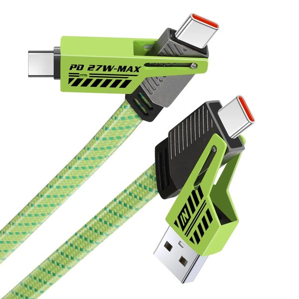 4 in 1 Mecha Fast Charging Data Cable USB Type C Multi Port Quick Charge