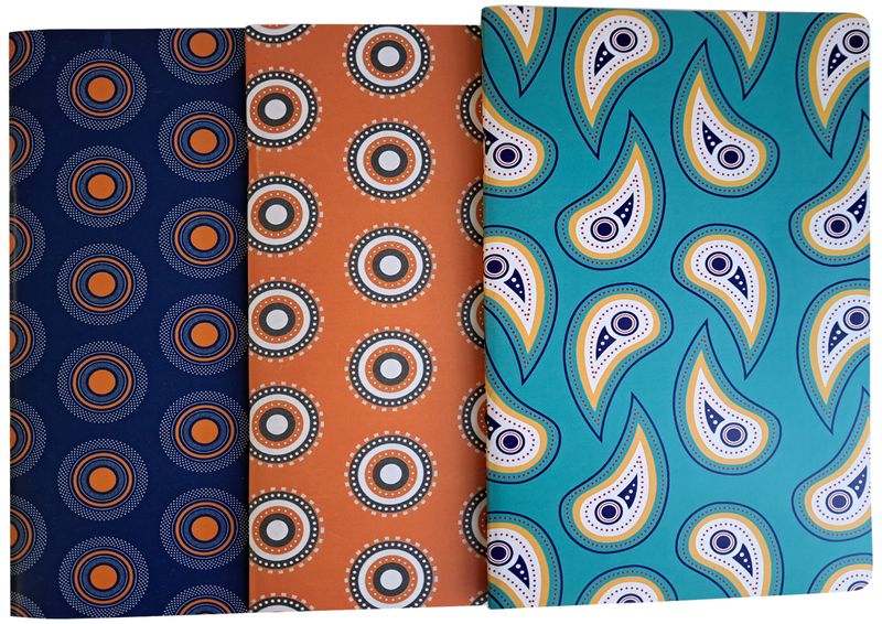 AfriShwe Journals, A5, 3 Pack - Dots/Sunshine/Meadow