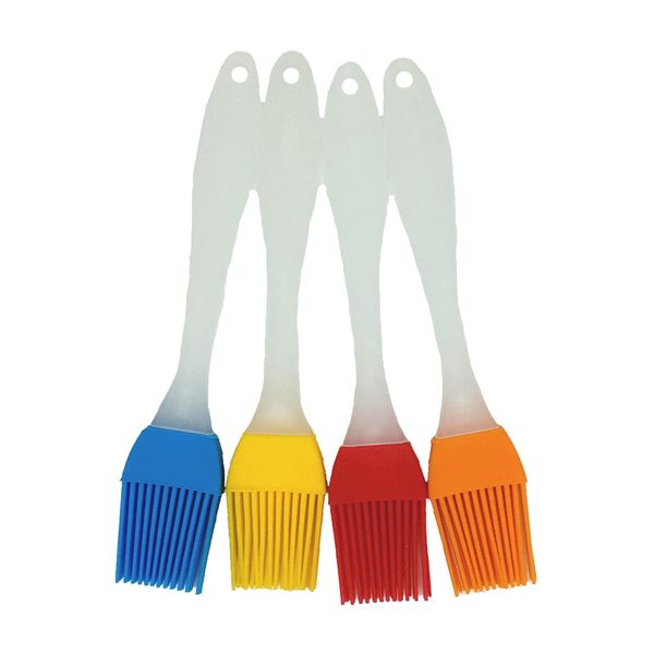 4-Pack Silicone Basting Brushes, Grill/Kitchen, BBQ, Bright Colors