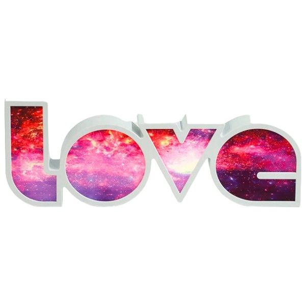 Atmosphere "Love" Lamp With Multicolour Lighting - White