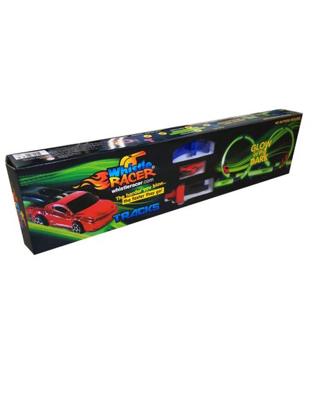 Whistle Racer Glow in the Dark Track Set and Standard Whistle Racer Car