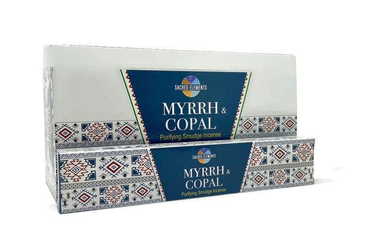 Sacred Elements Incense Sticks - Myrrh &amp; Copal - 12 Pack
