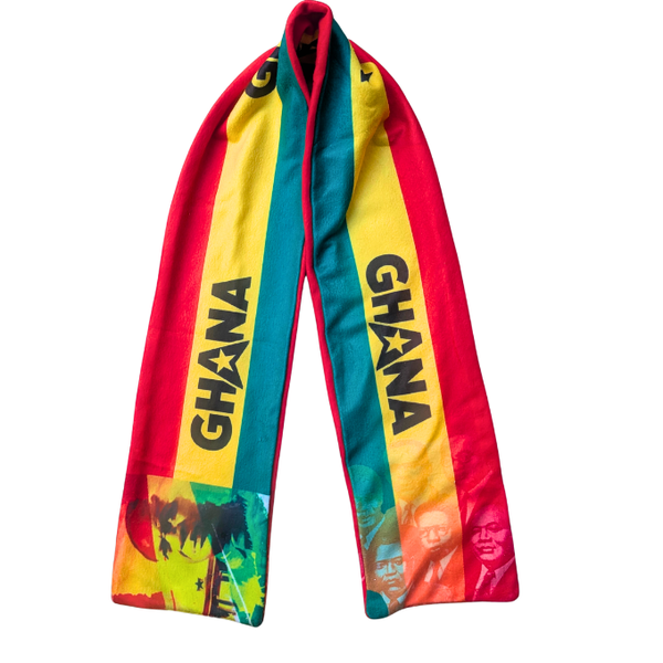 Ghana Black Stars Supporters Double-sided Fleece Scarf