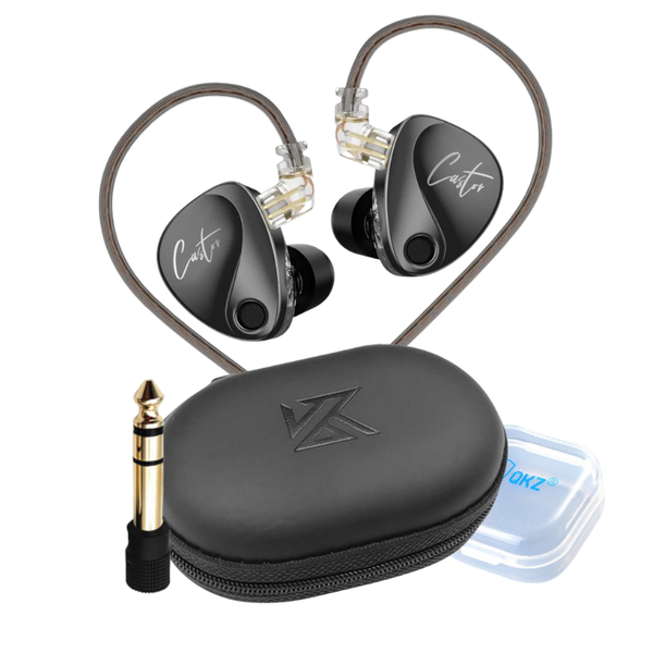 KZ - Castor In-Ear Monitor &amp; Accessory Bundle - Black