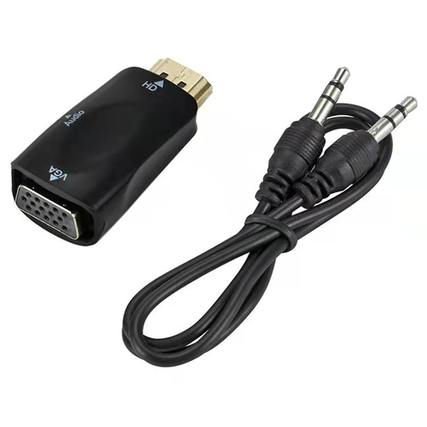 HDMI to VGA &amp; Audio Converter-Direct Portable Cordless Adapter By (GC)