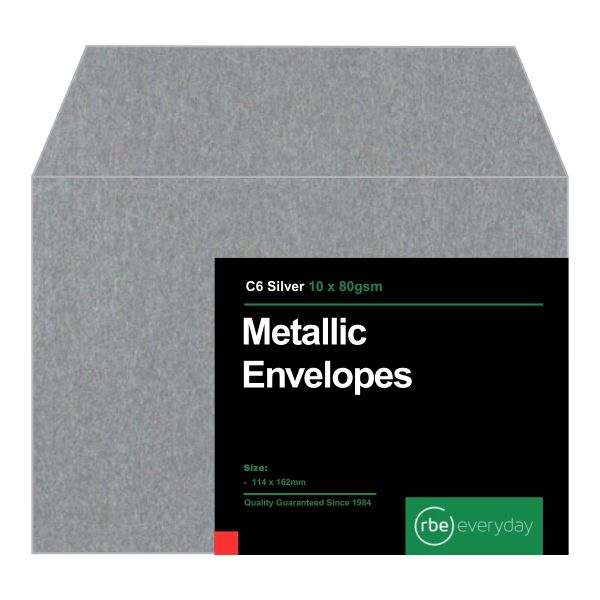 RBE C6 Metallic Envelopes - 10 Pack