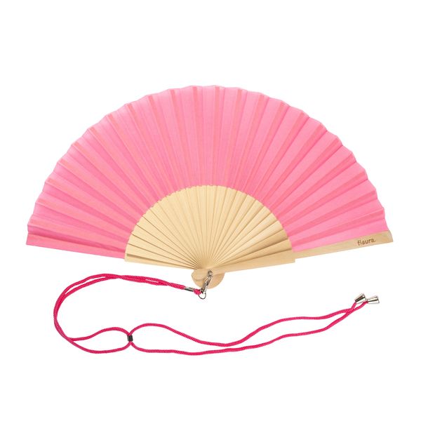 Colourful Handheld Fan - Wood &amp; Textile