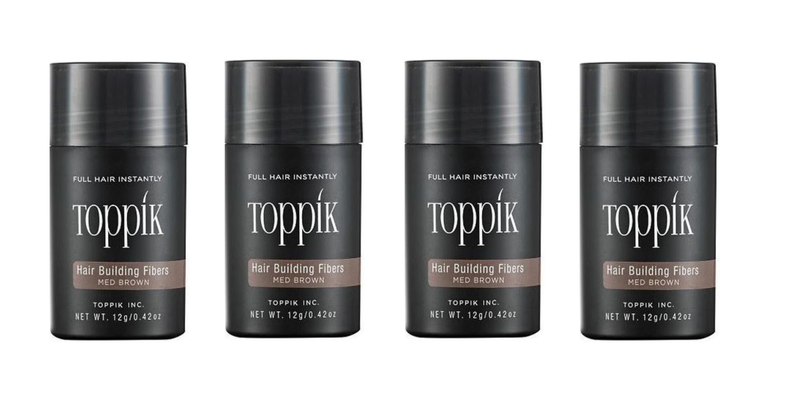Toppik Hair Building Fibers - Medium Brown 12g (4 Pack)