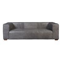 Spitfire Armstrong 3 Seater Leather Sofa - Grey
