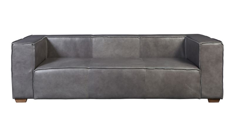 Spitfire Armstrong 3 Seater Leather Sofa - Grey