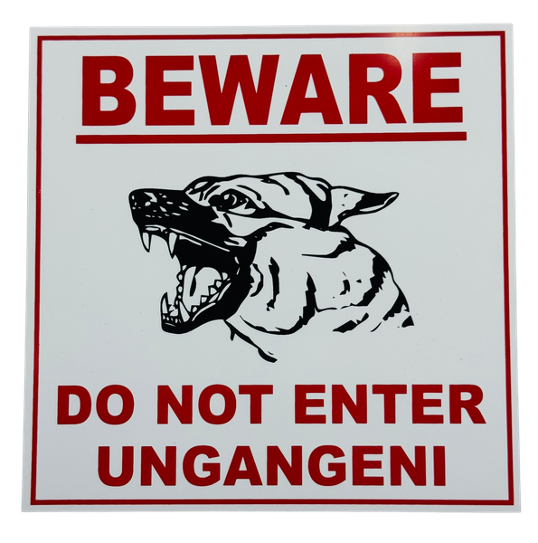 MS Beware Of Dog Sign (190x190mm)