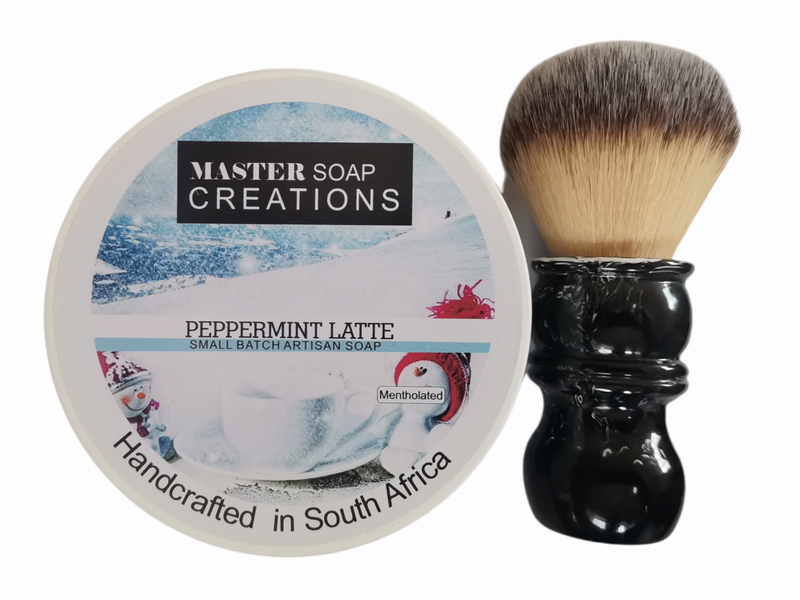 Shaving Soap &amp; Shaving Brush Combo Peppermint Latte