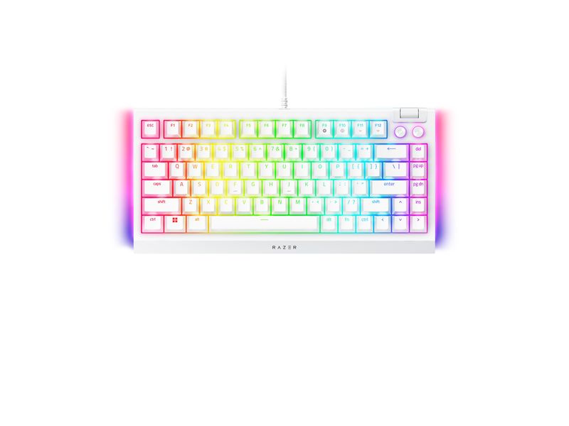 Razer BlackWidow V4 75% Wired Gaming Keyboard - White