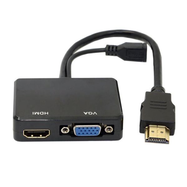 Portable Black HDMI to VGA Adapter-XF0071