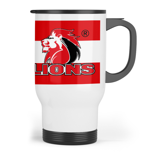 LIONS Rugby White Travel Mug Classic