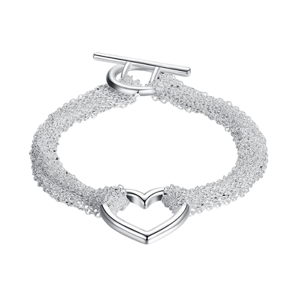 925 Sterling Silver Heart Bracelet
