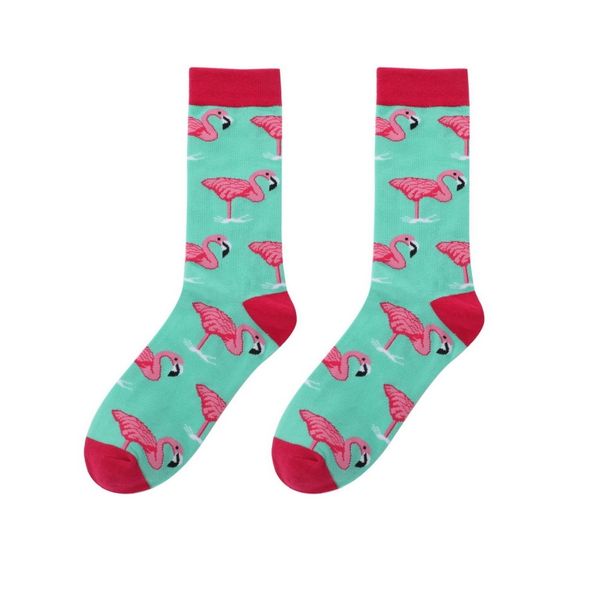 SoGood-Candy - Socks - Turquoise &amp; Pink Flamingos