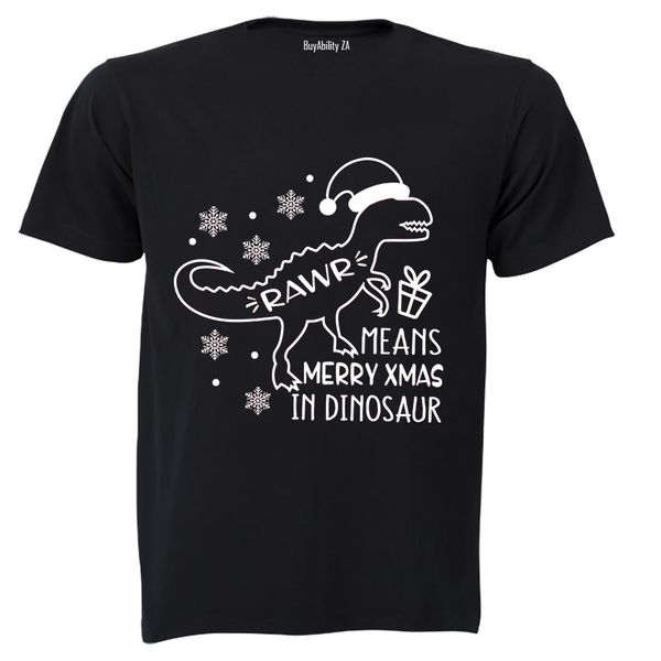 Rawr, Dino - Christmas - Adults - T-Shirt