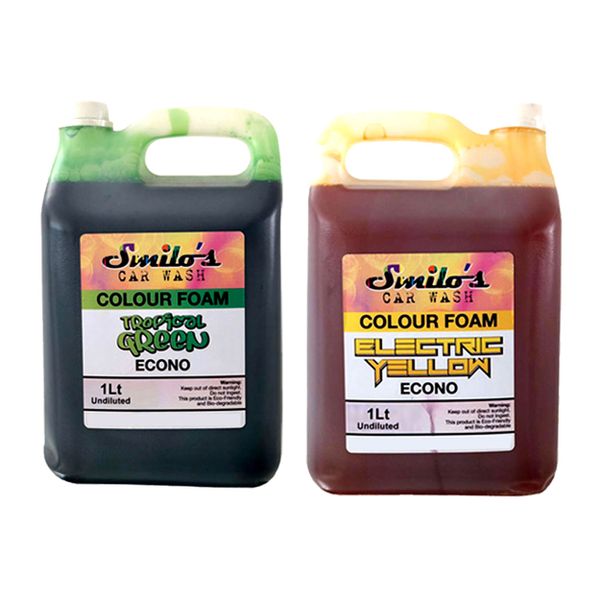 Smilo's Concentrated Undiluted Foam Colour Car Wash - 1 Lt - Assorted 2Pack