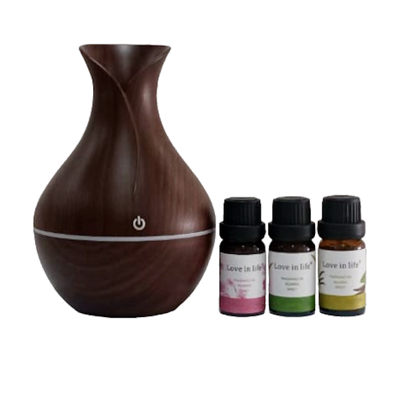 Ultrasonic Aroma Humidifier &amp; 3 Fragrance Oils