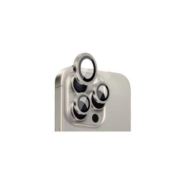 Camera Lens Protector compatible with iPhone 16 Pro / iPhone 16 Pro Max-Metal Ring