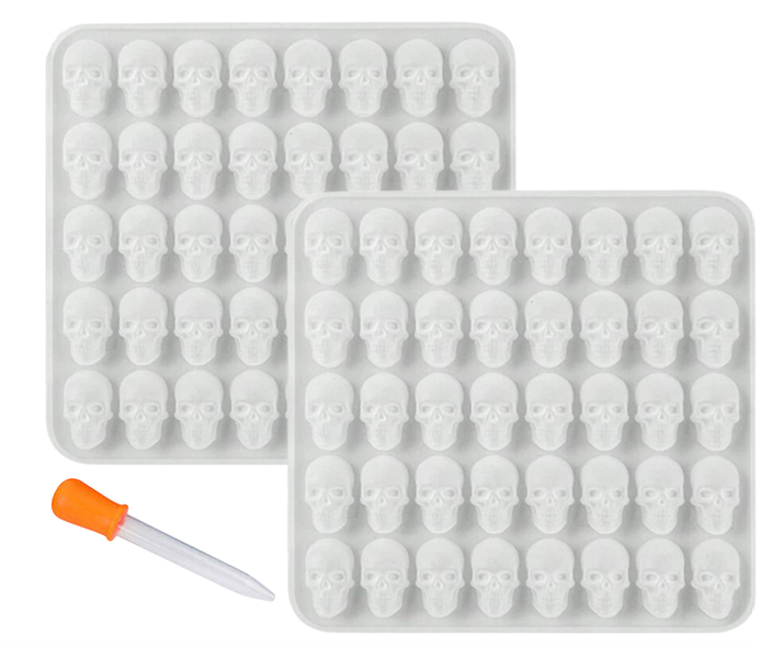 Gloopie Silicone Skull Mould - 2 Pack with Dropper and Recipe Card