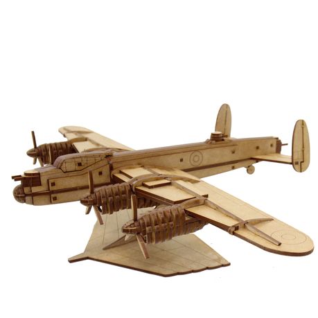 Lancaster Bomber MODEL PLANE KIT Wood Craft Kit 3D Puzzle 