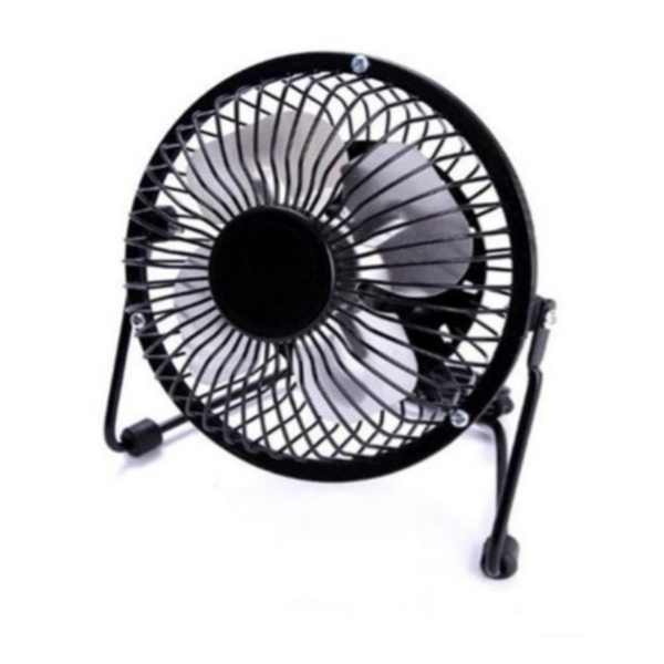 Mini Portable Desk Fan With USB Rechargeable - Black