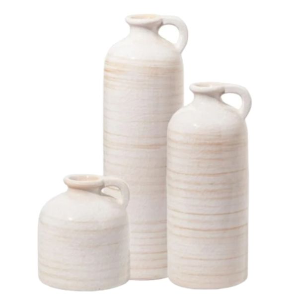 Decor Ceremic Retro/Vintage Flower Vase Set of 3