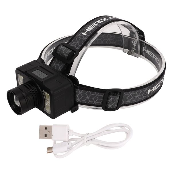 Led Headlamp 2 Modes Rechargeable Lightweight Induction Headlight
