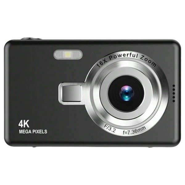 4K Single Lens Digital Camera With Auto Focus - Black