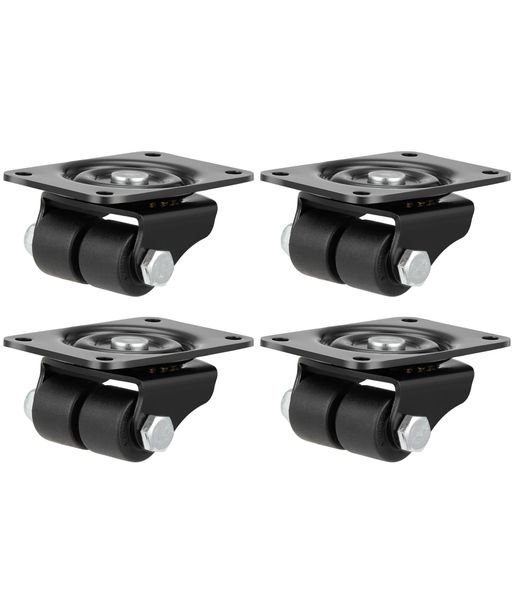 1 Inch Heavy Duty Caster Wheels, Set of 4 Solid Nylon Double Wheels 660 Lbs