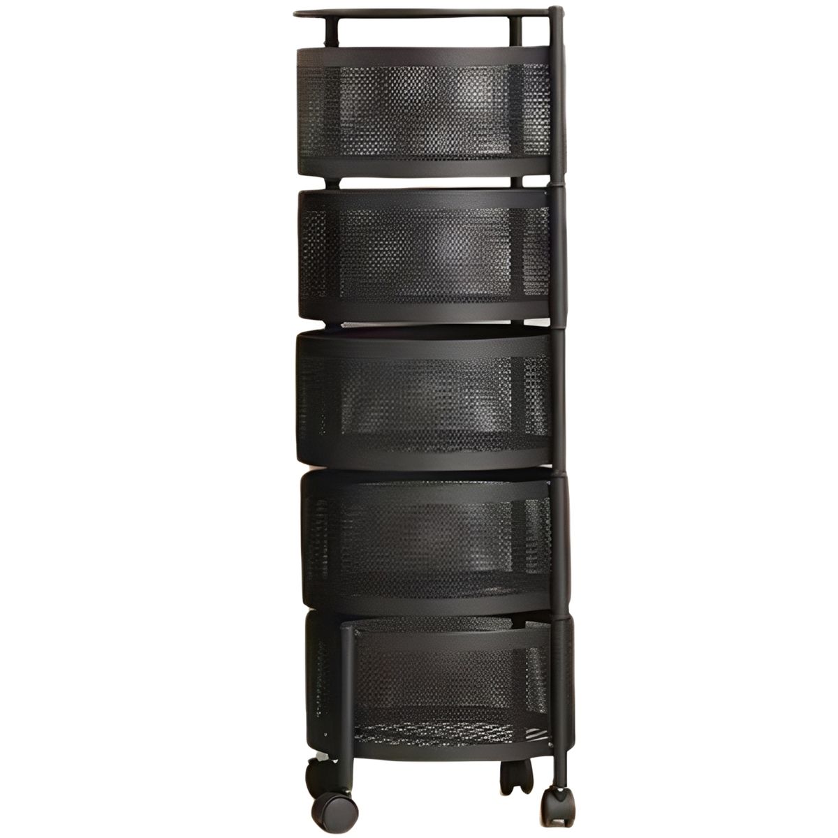 5-Tier Kitchen Storage Shelf Round Rotating Fruit Vegetable Storage Basket