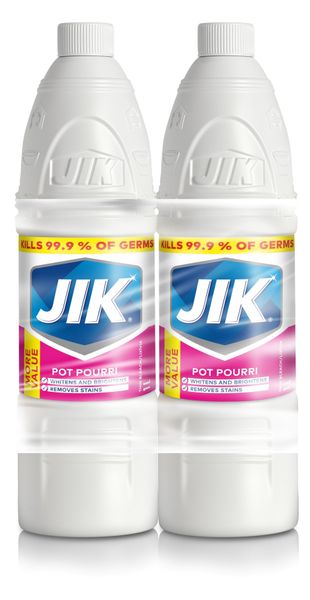 JIK 2 x 1l, Germ Killing, Liquid Thin Bleach, Stain remover, Pot Pourri