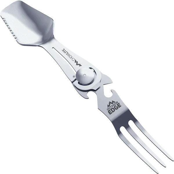 Outdoor Edge ChowLite Folding Camp Utensil Multi-Tool Stainless
