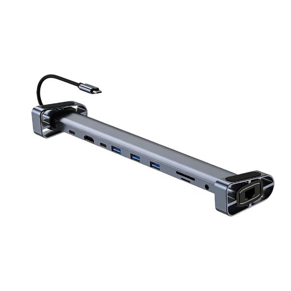 Multi-interface laptop stand, folding bracket,10-in-1 Type-C expansion dock