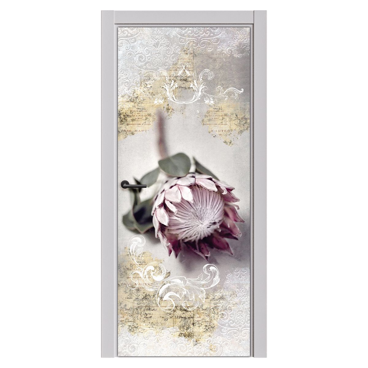 Decoupage Transfers Dulled Protea in Grunge Door Shop Today. Get