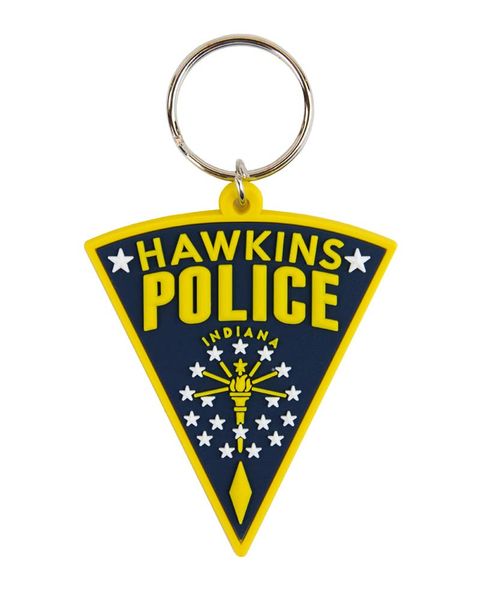 Stranger Things - Hawkins Police Rubber Keychain