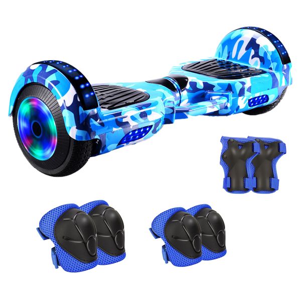 7 Inch Smart Auto Balance Hoverboard With Protective Gear for Kid Gift