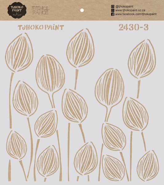 Tjhoko Paint Stencil - 30x30cm - Tulip Grove