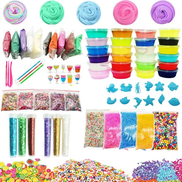 108 Pcs Slime Kit for Kids 24 Colors DIY Crystal Slime Making Toy for Girls