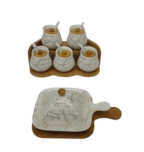 Cream White Serware Kitchen Set