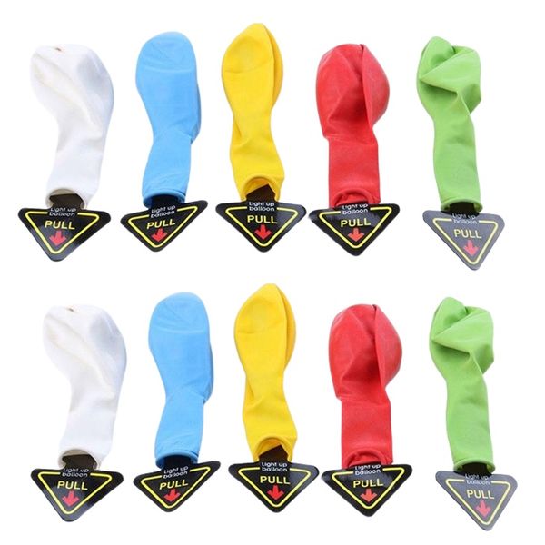 LED Light up Party Balloons (Pack of 10) Assorted Colours