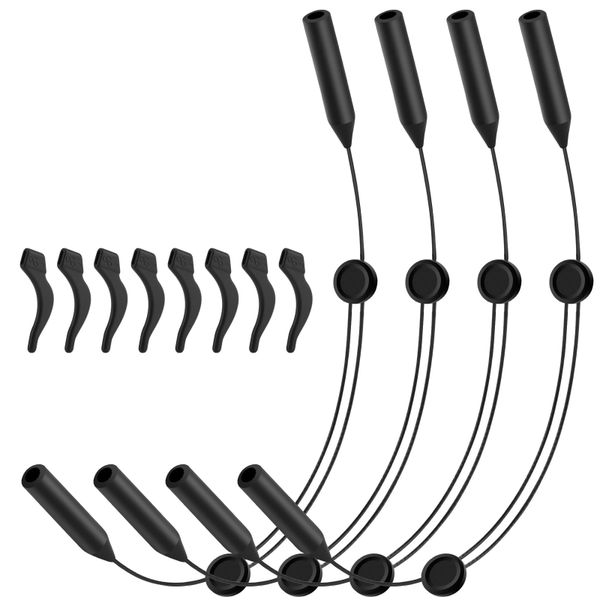 Adjustable Eyeglass Straps (4-Pack) - Non-Slip Comfortable Eyeglass Holder