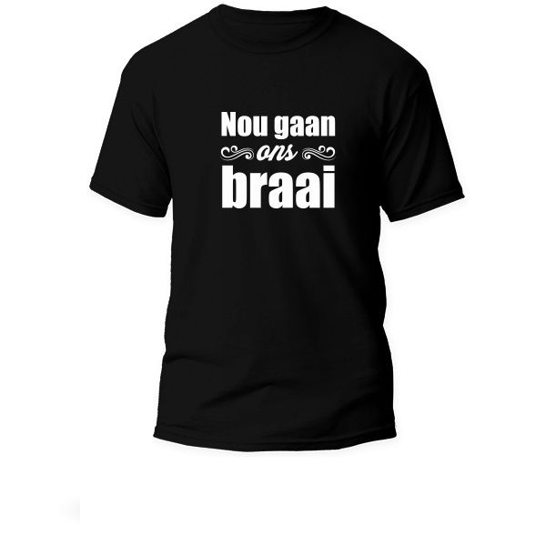 T-Shirt - White - Nou Gaan Ons Braai