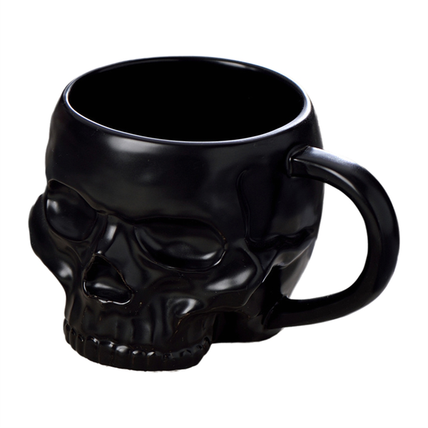 Halloween Skull Cup With Handle Lidless Ceramic Cup Funny Water A