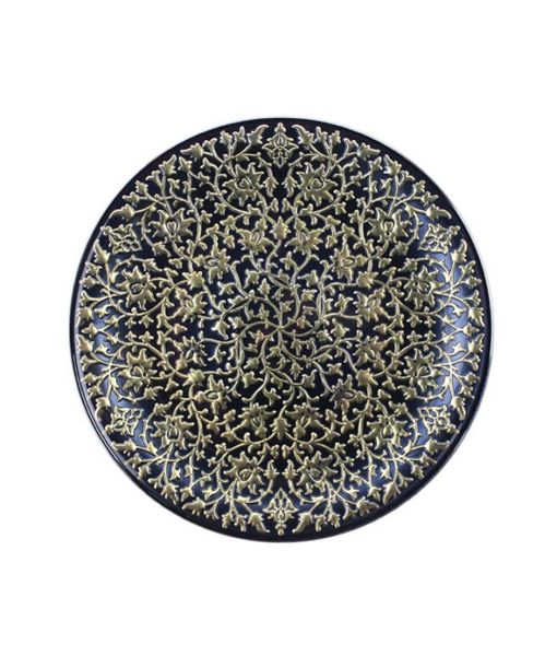 Irena Plate Shiraz 35cm Antracy &amp; Gold