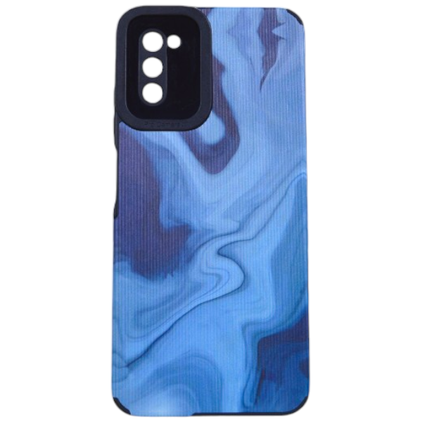 High Quality Tie-Dye Design Phone Case compatible with Samsung Galaxy A03S - Blue