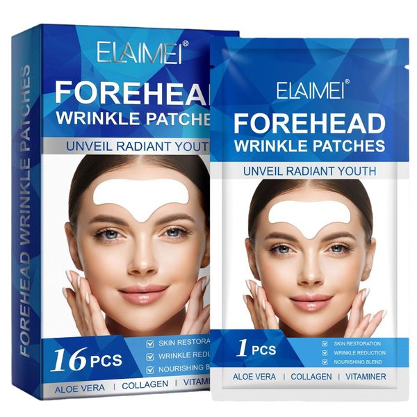 Forehead Wrinkle Patches 16Pcs with Aloe Collagen Vitamin E