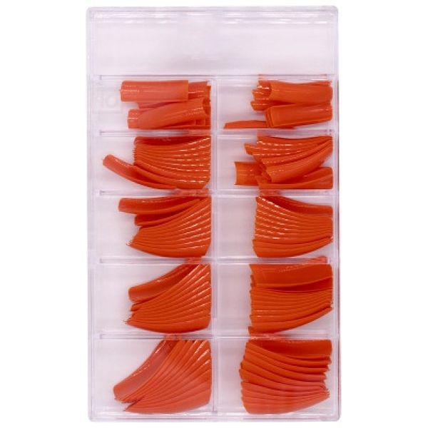 Orange Nail Tips - 100 Pieces